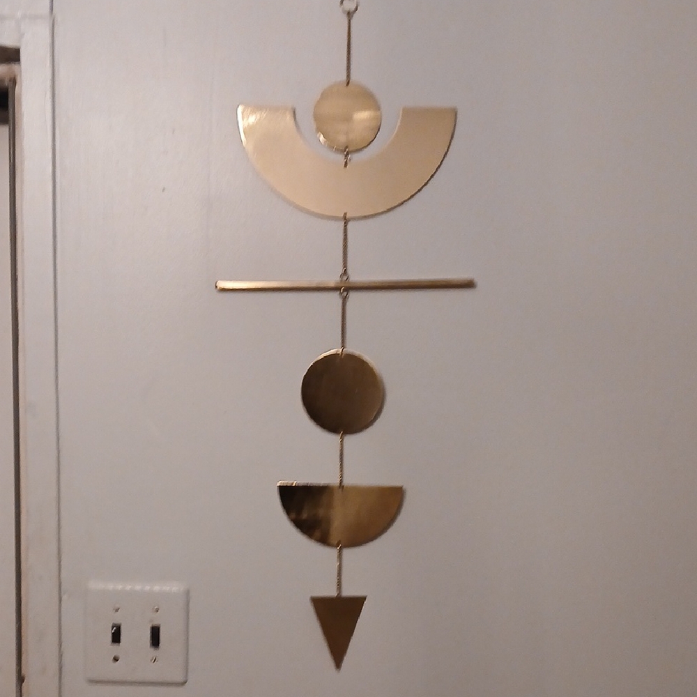 Modern Gold Geometric Wall Hanging